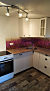 levanduľová zástena v kuchyni