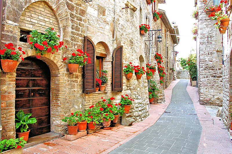 Tapeta Kamenná ulička Assisi 24766