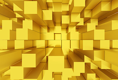 Trojrozmerná fototapeta žlté bloky 24903