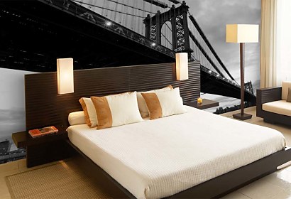 Moderné tapety do spálne na stenu - Manhattan Bridge