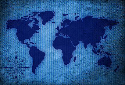 Fototapeta - Modrá mapa sveta 61