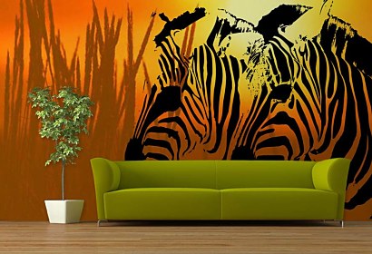 africké zebry - fototapety
