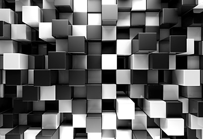 Black and white blocks abstract background - Fototapeta 24805