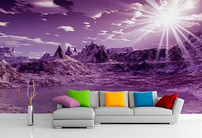 tapeta fialová do obývačky - krajina