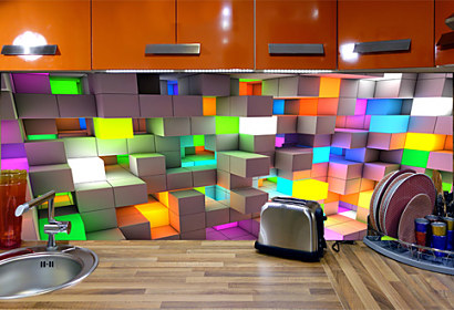 Cubes wall - Fototapeta 28070