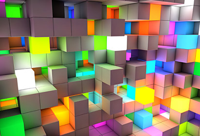 Cubes wall - Fototapeta 28070