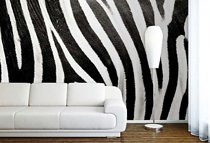 Fototapeta Zebra texture Black White 123